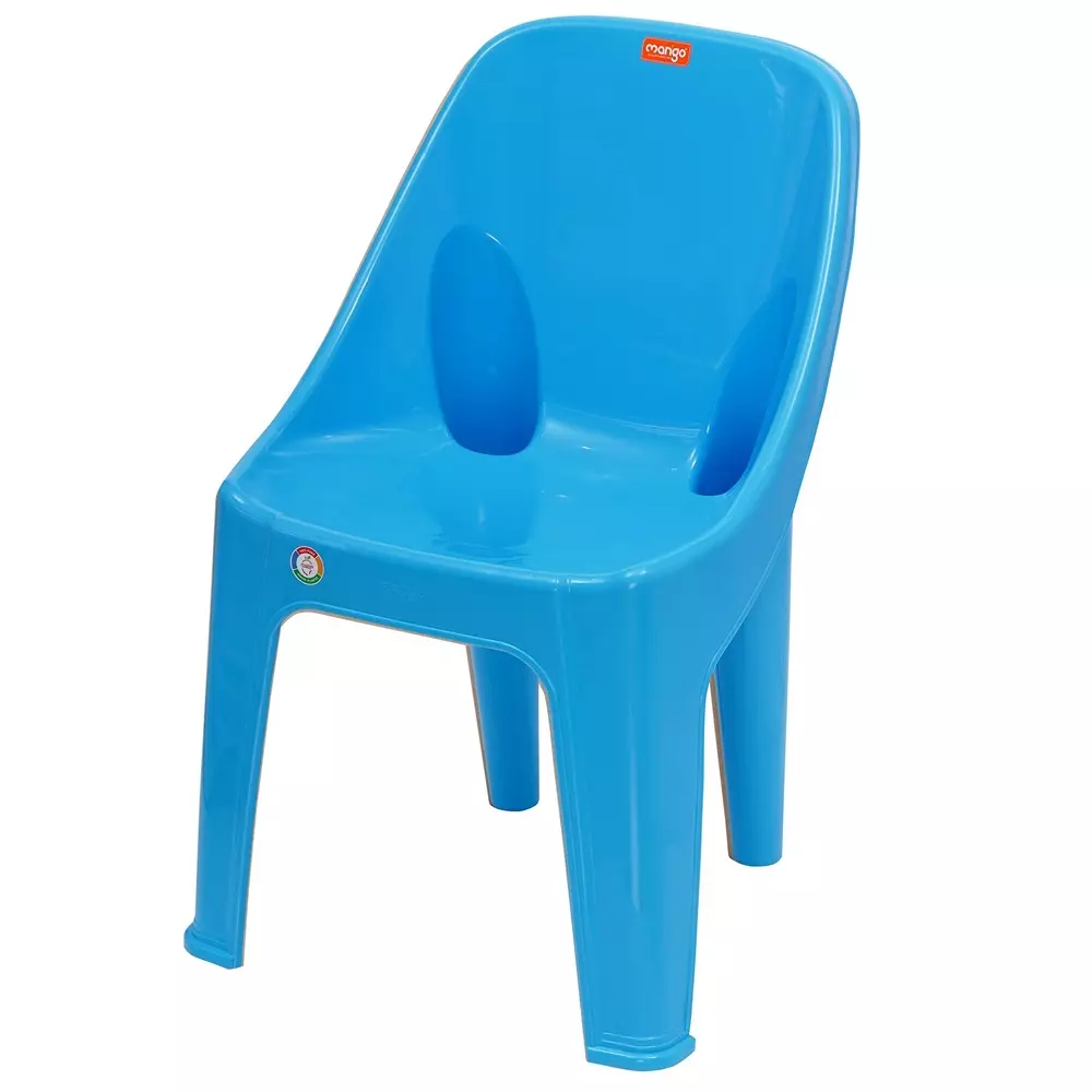 Mango Charlie Chair With Armless Blue 200 Kg Load Bearing Capacity Polypropylene Plastic Medium Back for Home & School Use