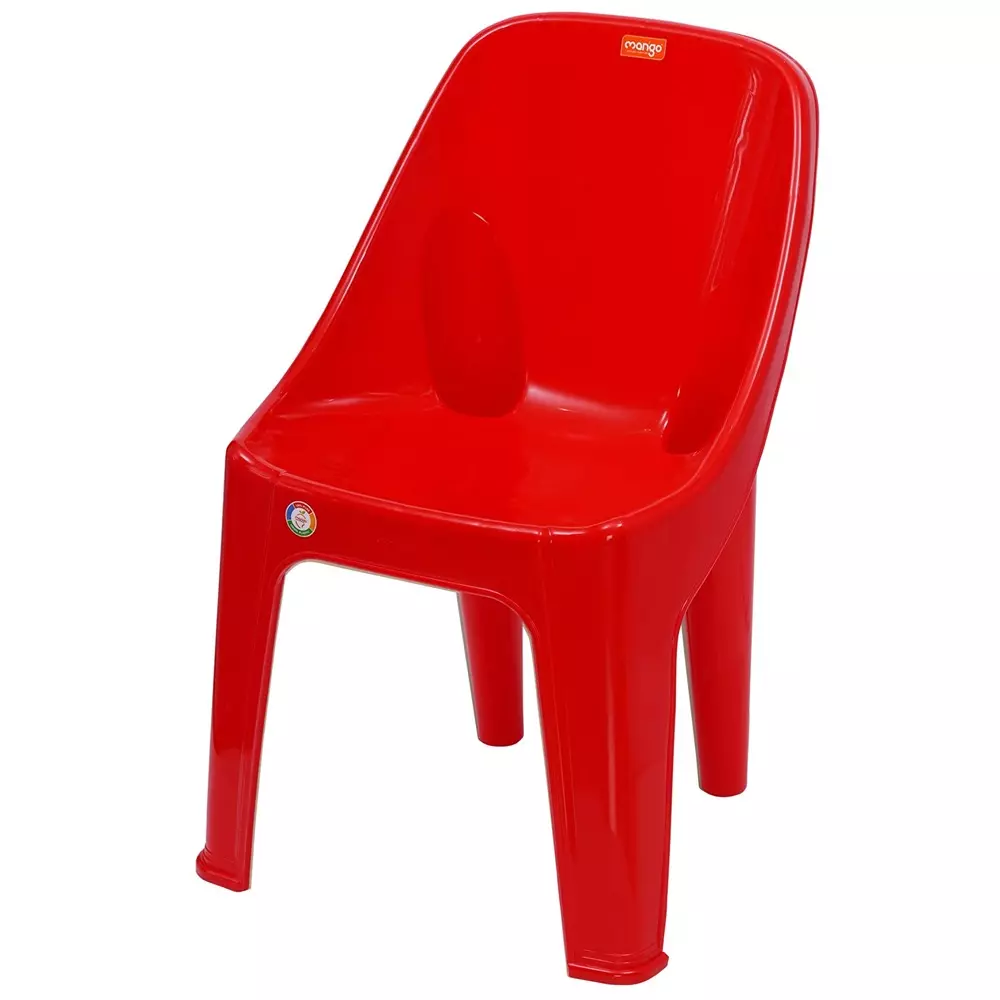 Mango Charlie Chair With Armless Red 200 Kg Load Bearing Capacity Polypropylene Plastic Medium Back for Home & School Use