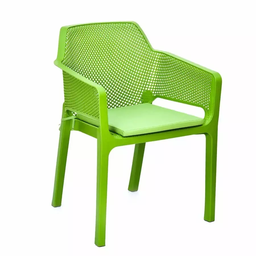 Nilkamal Captain Armrest Chair with Leatherette Cushion Lush Green Color