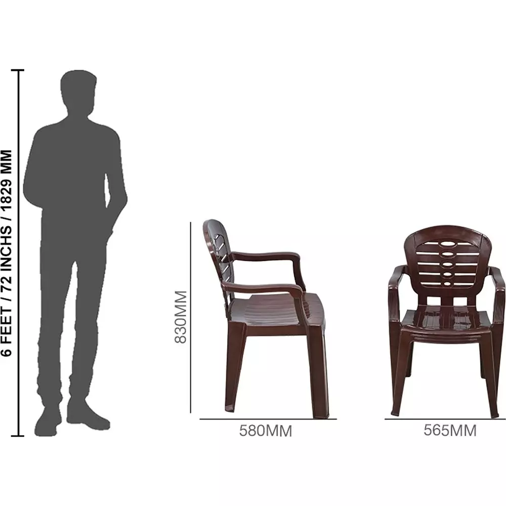 swagath-plastic-chair-with-arm-rest-saddle-brown-matte-finish-100-kg-load-capacity-high-back-for-indoor-outdoor-use-sw-1502-pack-of-4-pcs