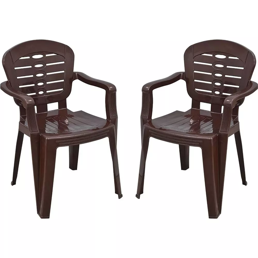 swagath-plastic-chair-with-arm-rest-saddle-brown-matte-finish-100-kg-load-capacity-high-back-for-indoor-outdoor-use-sw-1502-pack-of-4-pcs