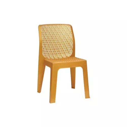 Italica Oxy Series Plastic Armless Chair Gold Color, 5205