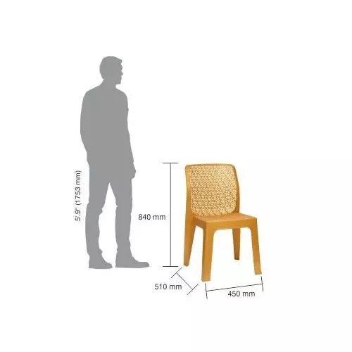italica-oxy-series-plastic-armless-chair-gold-color-5205