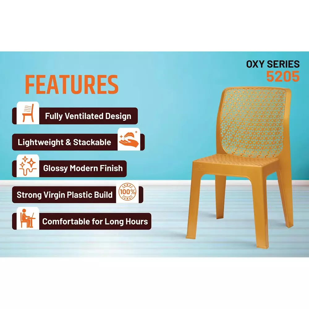 italica-oxy-series-plastic-armless-chair-gold-color-5205