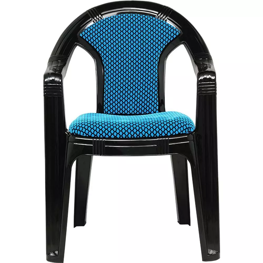 swagath-adore-cafeteria-cushioned-chair-with-arm-rest-plastic-black-body-with-blue-cushioned-seat-82x59x59-cm-size-adore-bkbl-4-pack-of-4-pcs