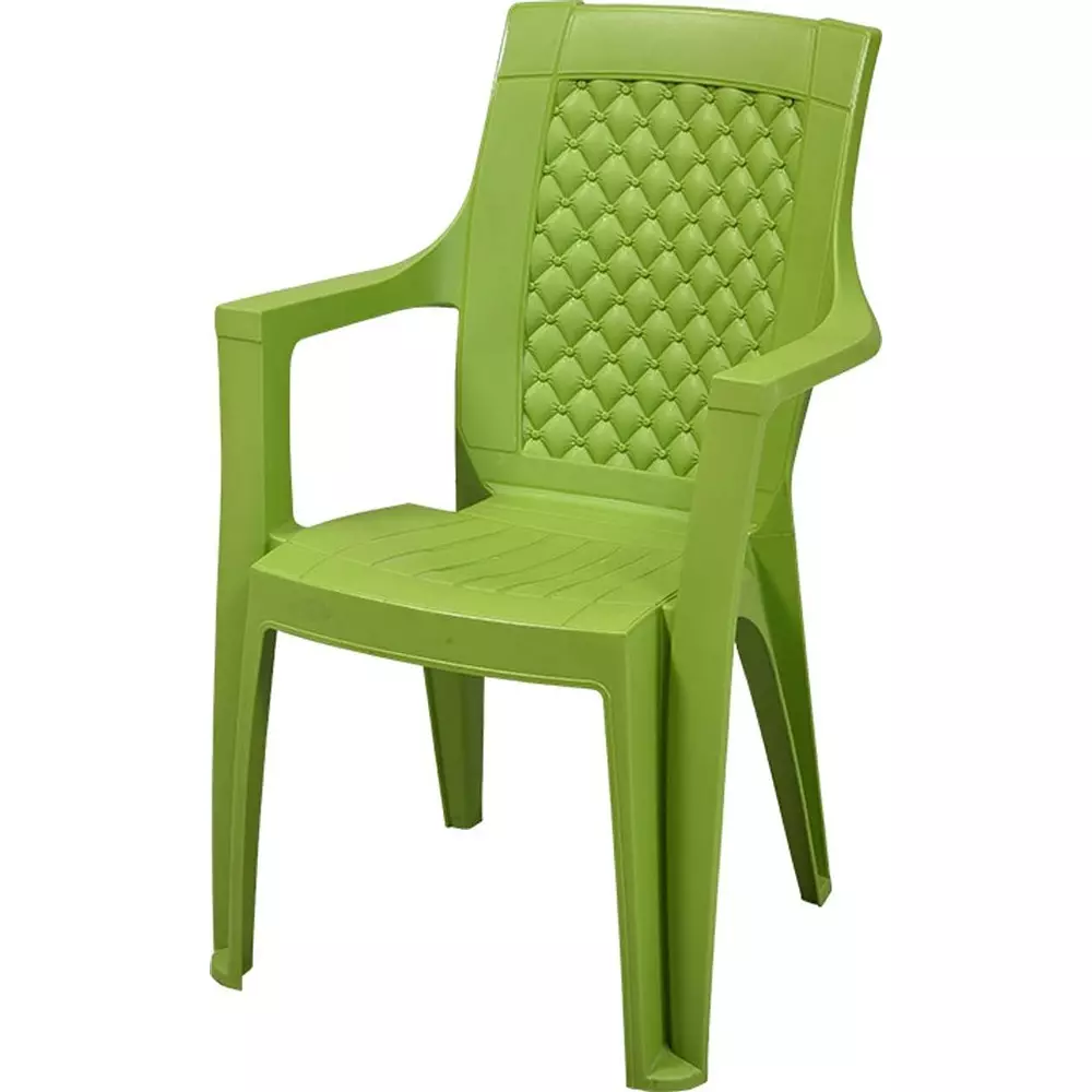 Swagath EMERGE Chair with Arm Rest Plastic Mehndi Green 88.5x56.5x62 cm Size for Cafe, Home & Office Use, EMERGE-MHGN-1