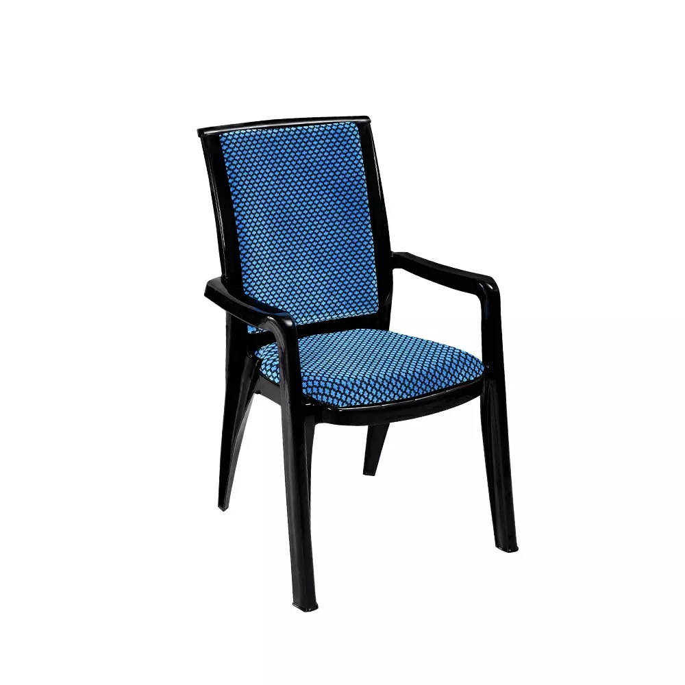 swagath-premier-plastic-cushioned-seat-with-arm-chair-blue-and-black-set-of-2