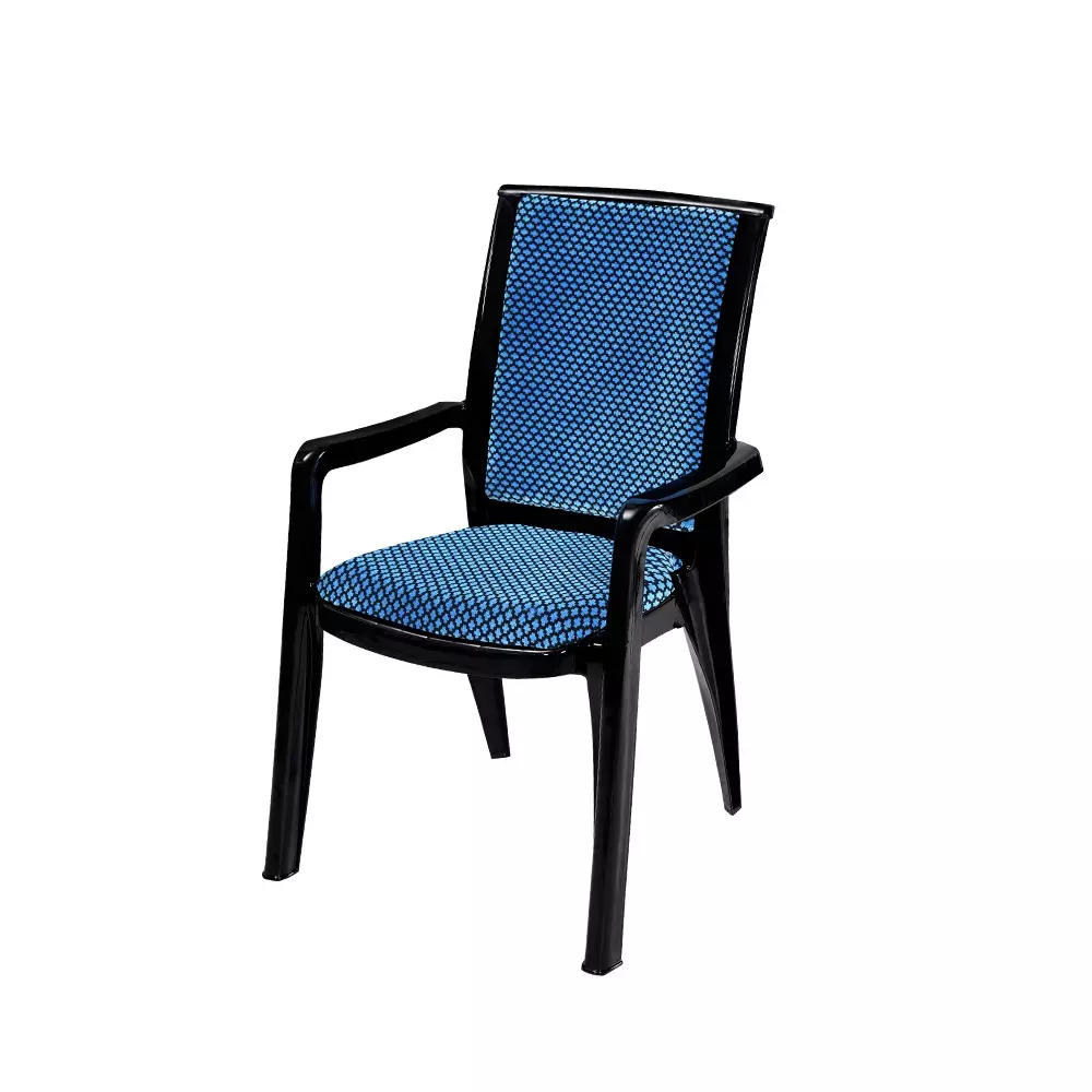 swagath-premier-plastic-cushioned-seat-with-arm-chair-blue-and-black-set-of-2