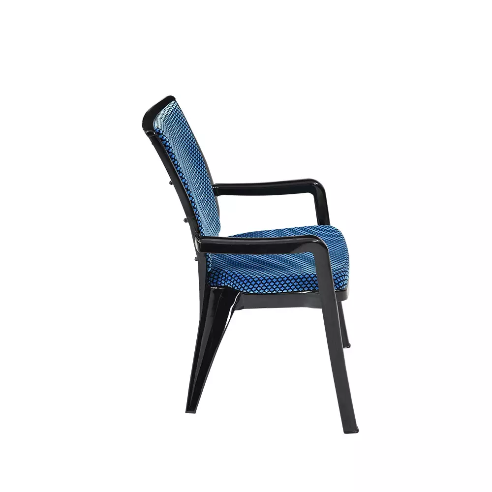 swagath-premier-plastic-cushioned-seat-with-arm-chair-blue-and-black-set-of-2