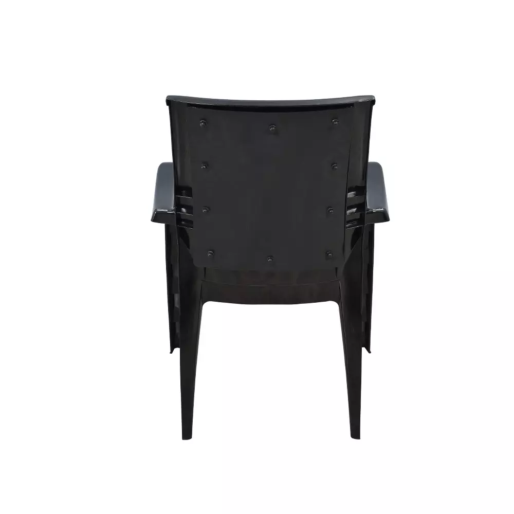 swagath-premier-plastic-cushioned-seat-with-arm-chair-green-and-black-set-of-2