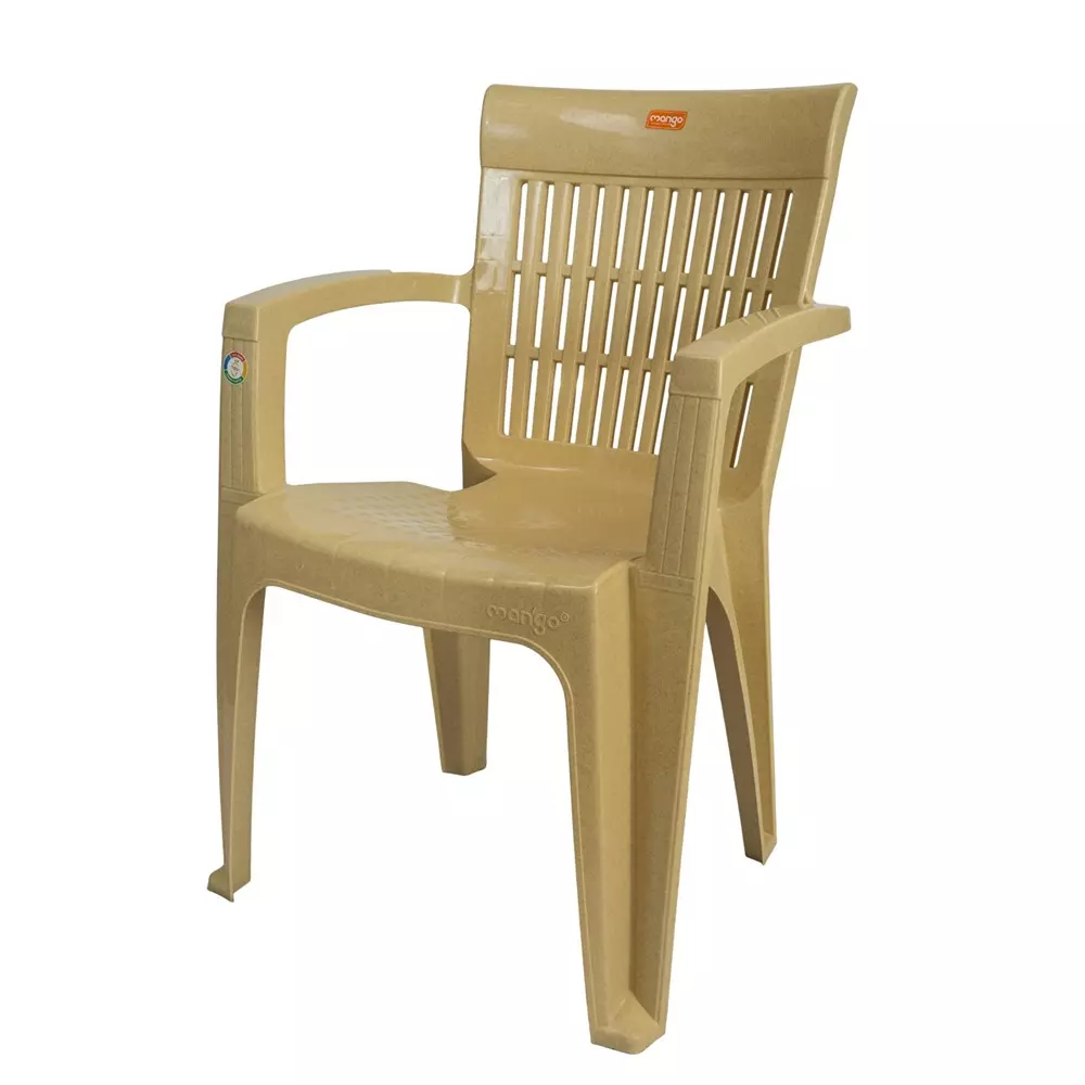 Mango Premium Arm Rest Medium Back Chair Plastic for Home & Hotel Use