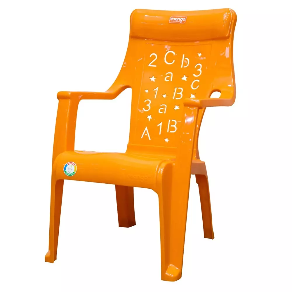 Mango GENIUS Baby Chair with Armrest Polypropylene Plastic 457.2x381x584.2 mm Mango Orange