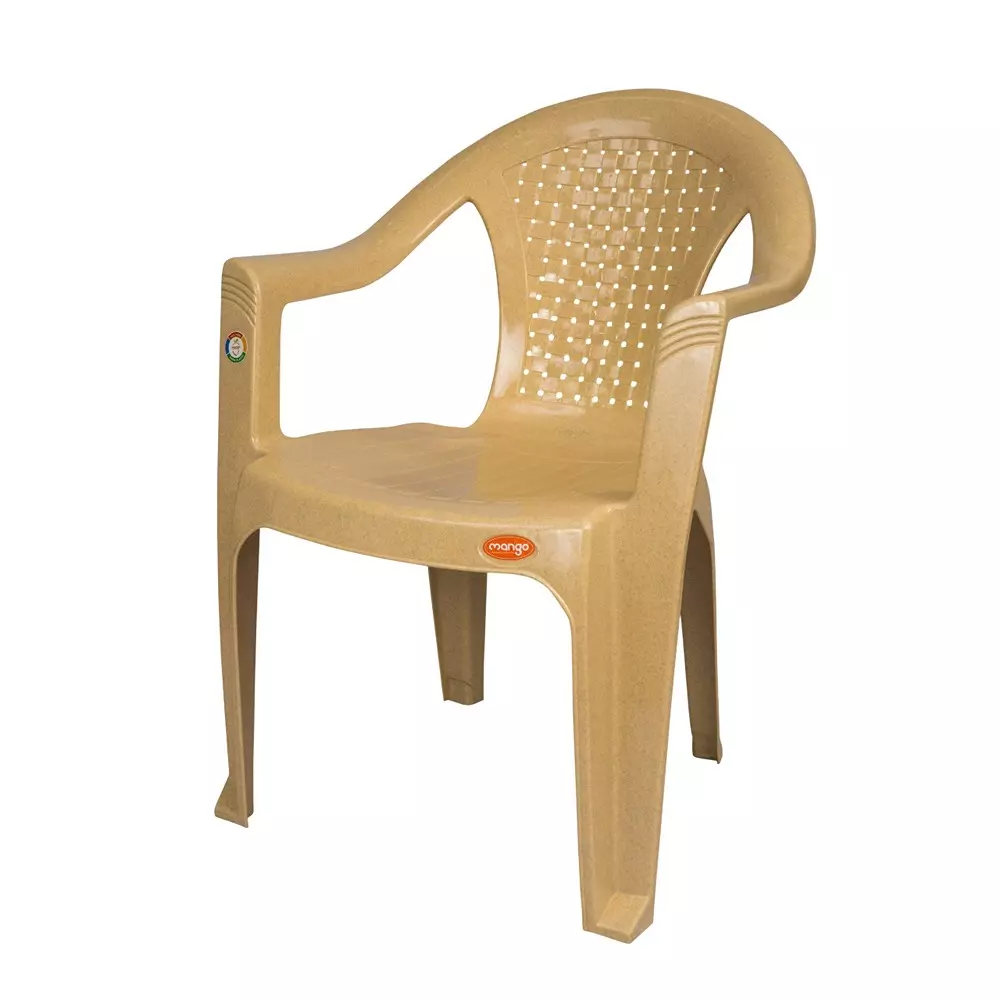Mango Economy M 1063 Plastic Chair with Armrest 635x584.2x787.4 mm, Marble Beige