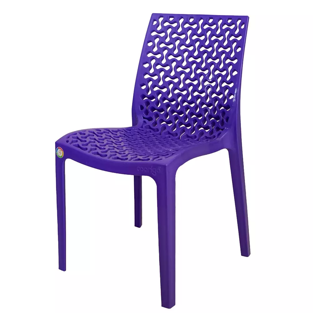 Mango Premium VANILLA Plastic Chair 419.1x419.1x812.8 mm Purple for Indoors & Outdoors