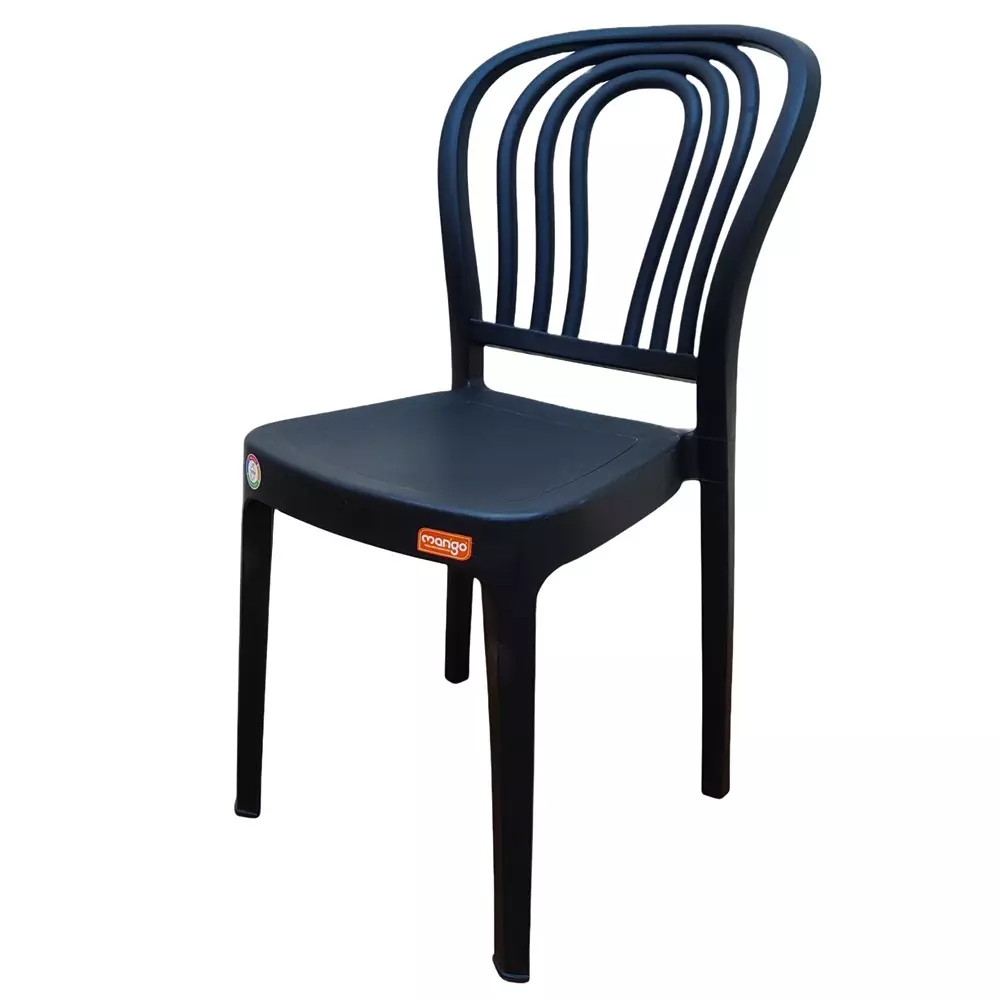 Mango SCOOP Armless Chair 558.8x381x838.2 mm Jet Black for Indoors & Outdoors