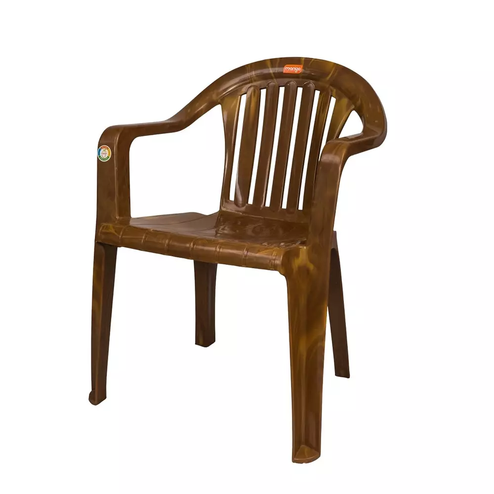 Mango Medium M 9023 Plastic Chair with Armrest 558.8x558.8x762 mm, Sandal Wood