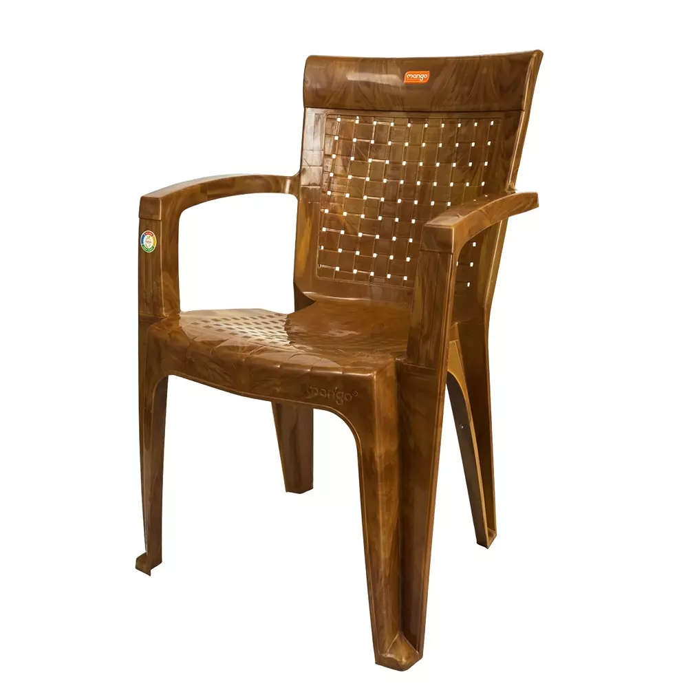 Mango Medium OPERA Plastic Chair with Armrest 584.2x558.8x863.6 mm, Sandal Wood