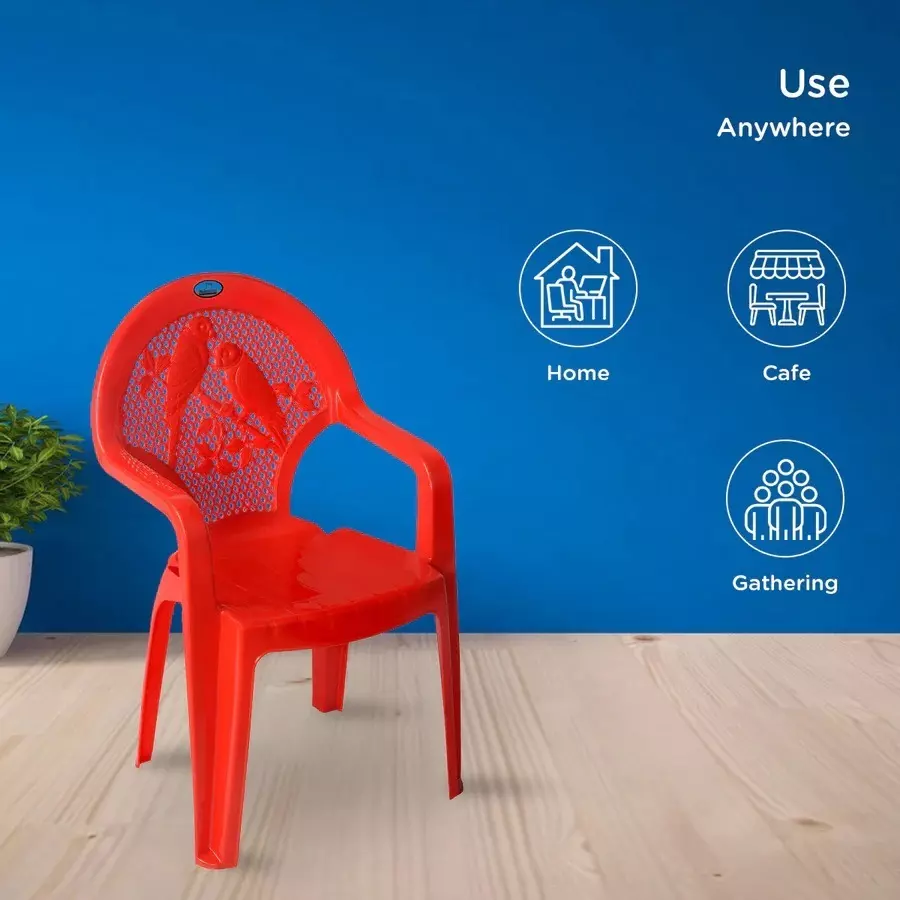 nilkamal-plastic-kids-armrest-chair-bright-red-color