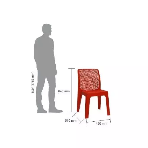 italica-oxy-series-plastic-armless-chair-red-color-5205