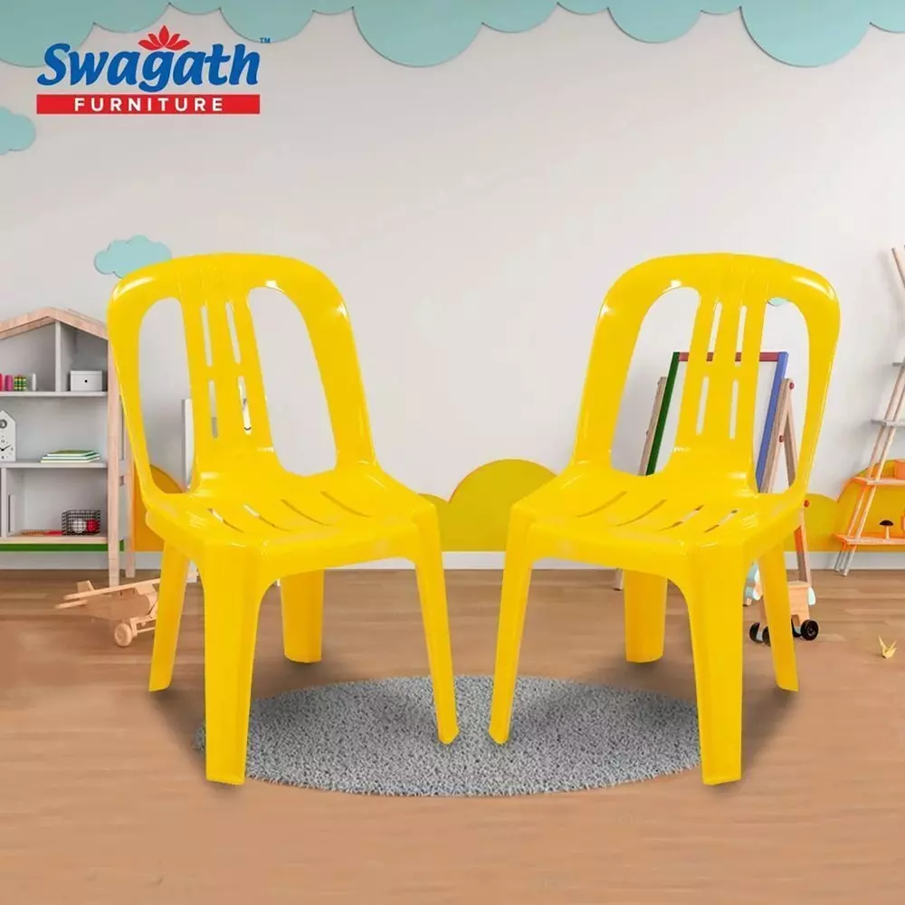 swagath-kids-chair-junior-series-without-arm-rest-pp-polypropylene-material-100-kg-load-capacity-pre-assembled-type-yellow-color-nova-yl-2-pack-of-2-pcs