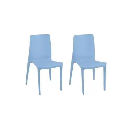 Swagath SELECT Cafeteria Chair Plastic Marble Blue 82x47x49 cm Size for Cafe, Home & Office Use, SELECT-MBL-2 (Pack of 2 Pcs)
