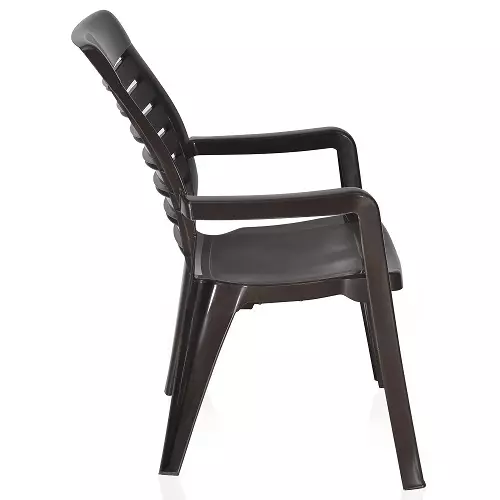 Nilkamal CHR 2180 Plastic Lifestyle Chair, Weather Brown