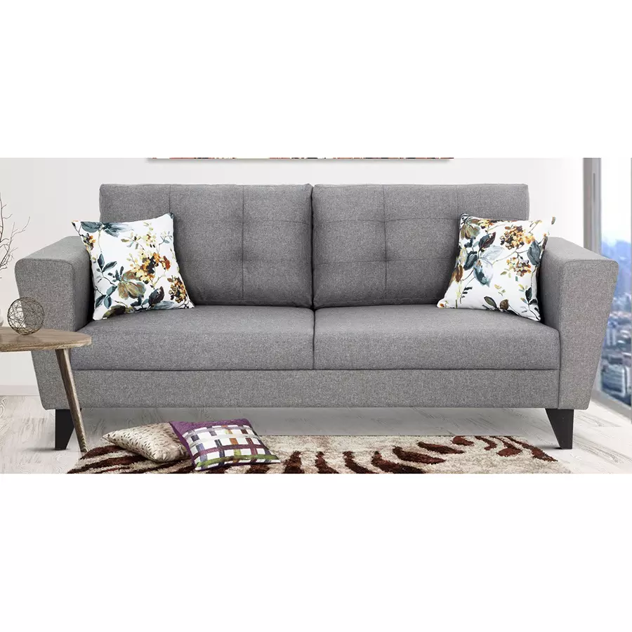 Urban Living Bristol Brilliant 3 Seater Sofa Grey