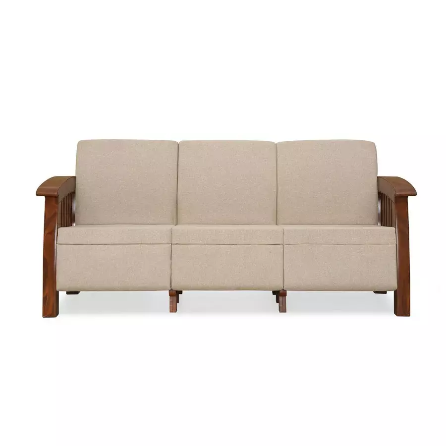 Nilkamal Aspire 3 Seater Plastic Sofa Walnut Color