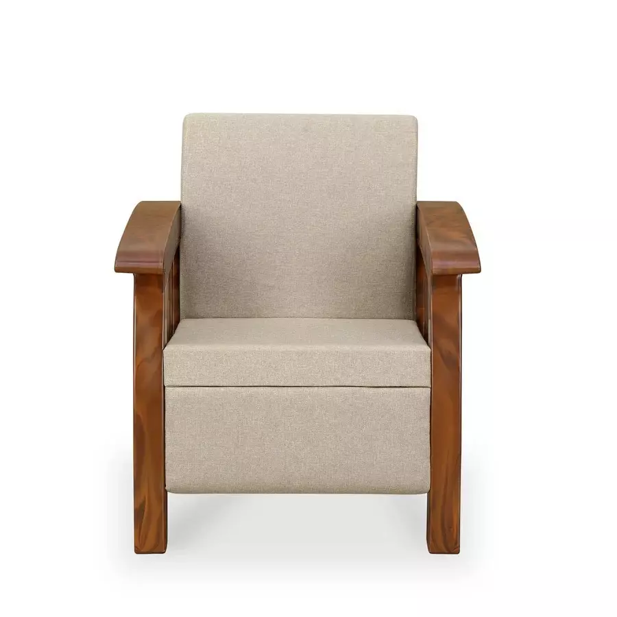 Nilkamal Aspire 1 Seater Plastic Sofa Walnut Color