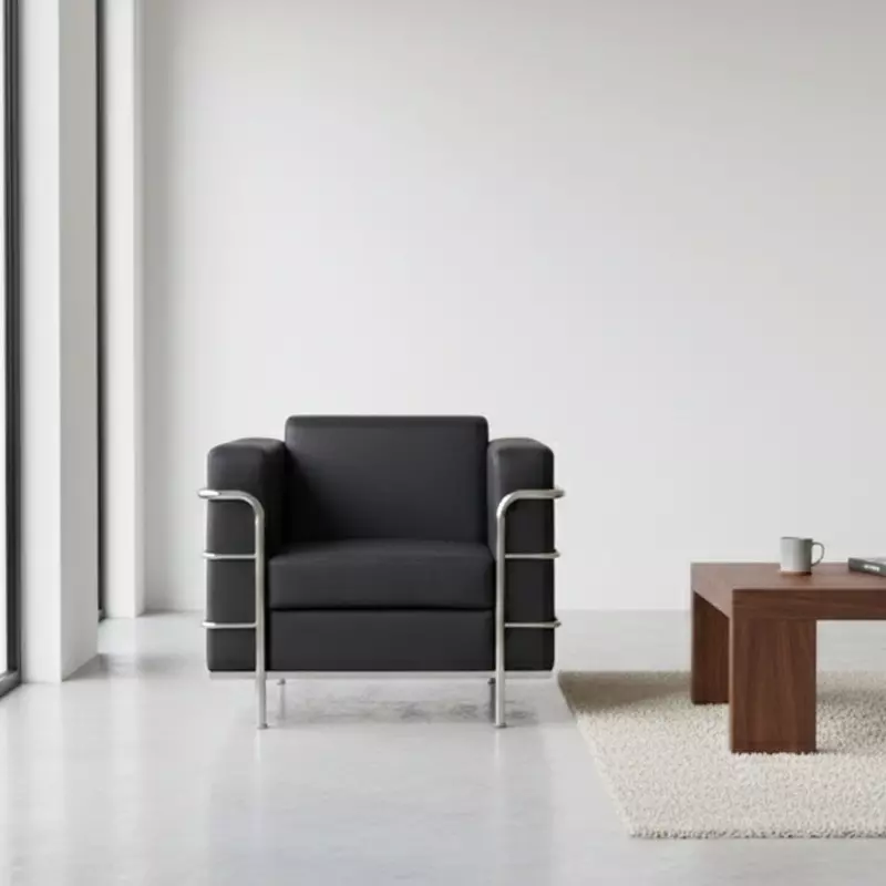 Divano Modular DM988 1 Seater Leatherette Office Sofa, Black