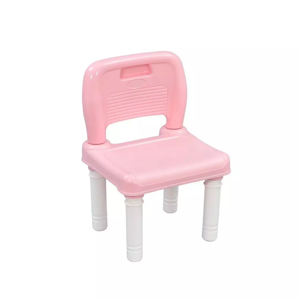 Swagath Besty Baby Study Chair Plastic Glossy Finish 20 Kg Load Capacity Pink for Home & School Use, BESTY