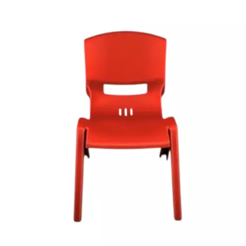 Maharaja Kids Chair Armless Red Plastic for Home, School, Garden & Office, Rocky_Red-PK2 (Pack of 2 Pcs)