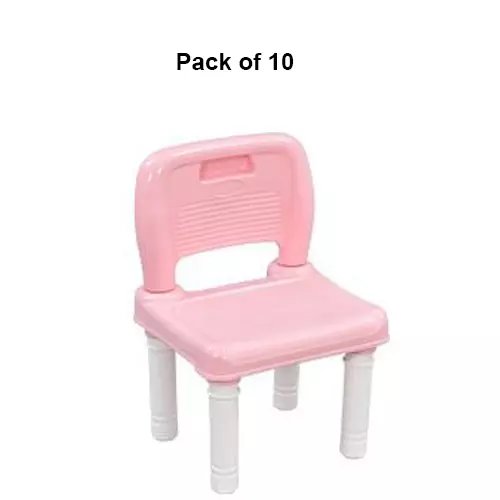 swagath-besty-baby-study-chair-plastic-glossy-finish-20-kg-load-capacity-pink-for-home-school-use-besty-pack-of-10-pcs
