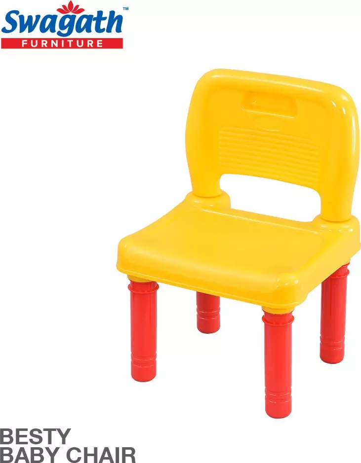 swagath-besty-baby-study-chair-plastic-glossy-finish-20-kg-load-capacity-yellow-for-home-school-use-besty-pack-of-2-pcs