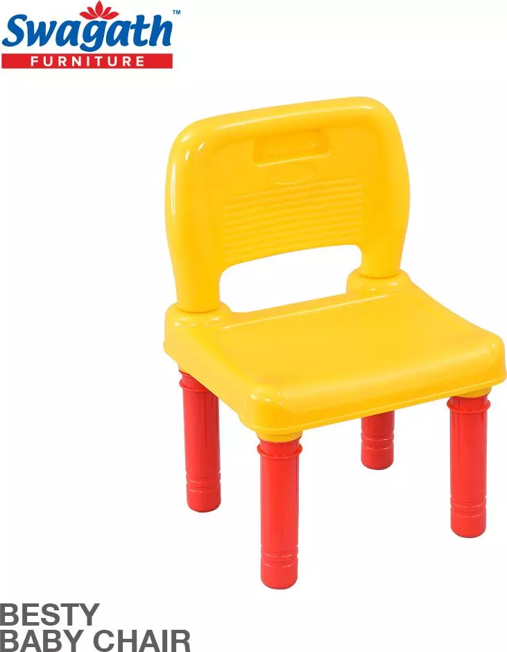 swagath-besty-baby-study-chair-plastic-glossy-finish-20-kg-load-capacity-yellow-for-home-school-use-besty-pack-of-2-pcs