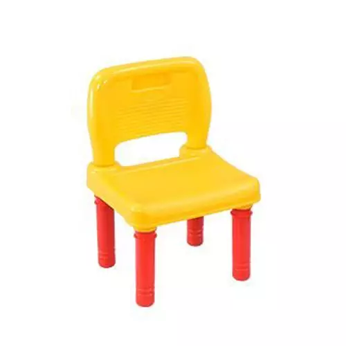 Swagath Besty Baby Study Chair Plastic Glossy Finish 20 Kg Load Capacity Yellow for Home & School Use, BESTY (Pack of 10 Pcs)