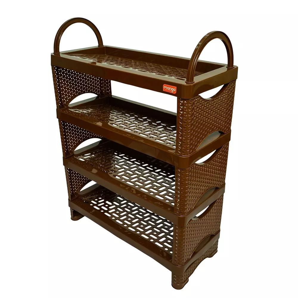 Mango 4 Slot Big Shoe Rack 304.8x685.8x914.4 mm, Eagle Brown