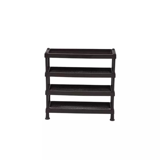 SUPREME Shoe Rack Plastic Globus Brown No. of Shelves 4, LUNA SR 4
