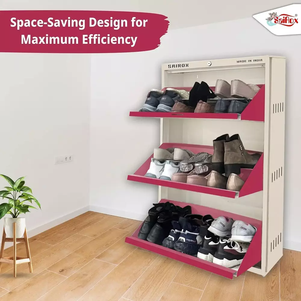 sairox-shoe-rack-metal-maroon-3-shelves-6-ducts-29x85x43-inch-size-sxsr002