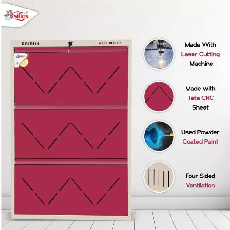 sairox-shoe-rack-metal-maroon-3-shelves-6-ducts-29x85x43-inch-size-sxsr002