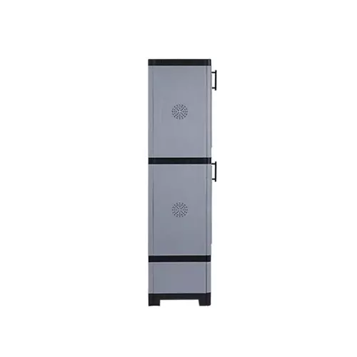 italica-4-feet-12192-cm-drawer-plastic-shoe-rack-black-and-silver-grey-color-sr-5514dr