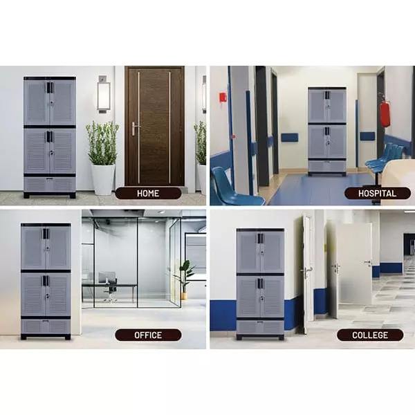 italica-4-feet-12192-cm-drawer-plastic-shoe-rack-black-and-silver-grey-color-sr-5514dr