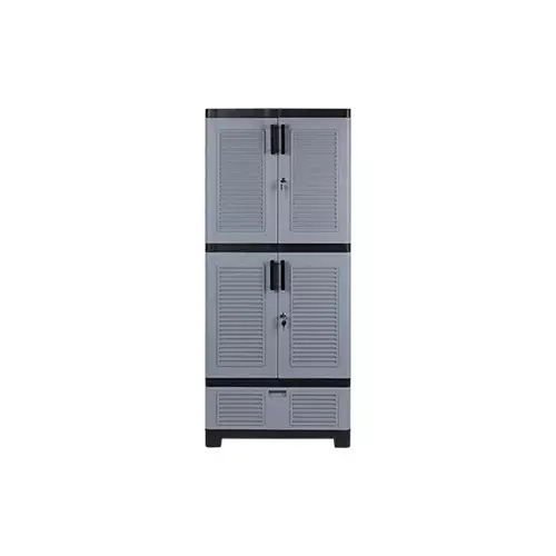 italica-4-feet-12192-cm-drawer-plastic-shoe-rack-black-and-silver-grey-color-sr-5514dr