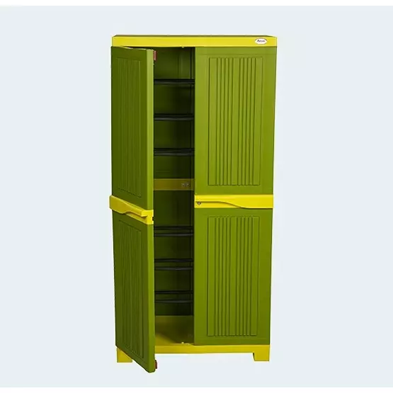 supreme-shoe-rack-plastic-mehandi-green-yellow-no-of-shelves-6-aspen-sr2