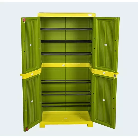 supreme-shoe-rack-plastic-mehandi-green-yellow-no-of-shelves-6-aspen-sr2