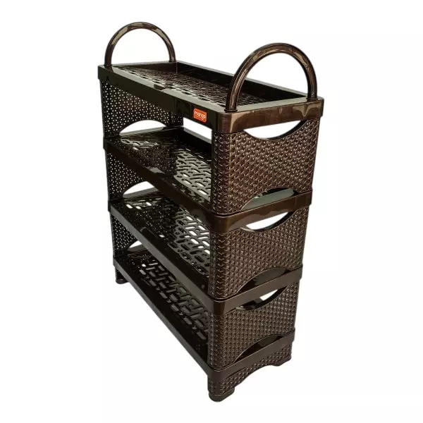 Mango 4 Slot Big Shoe Rack 304.8x685.8x914.4 mm, Weather Brown