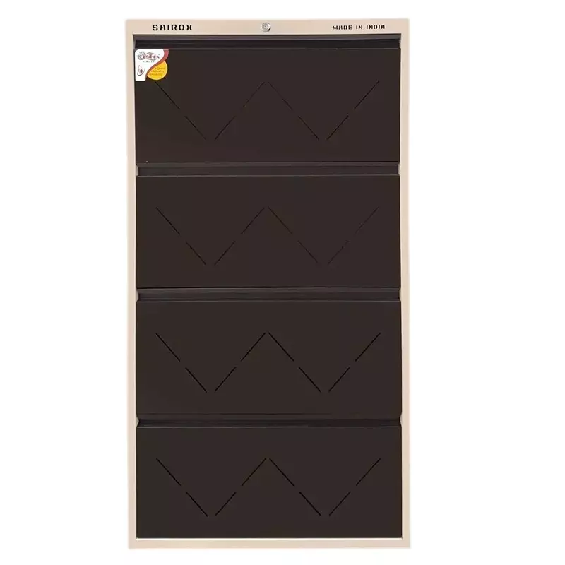 Sairox Shoe Rack Metal Brown 4 Shelves 4 Ducts 29x8.5x56 inch Size, SXSR001