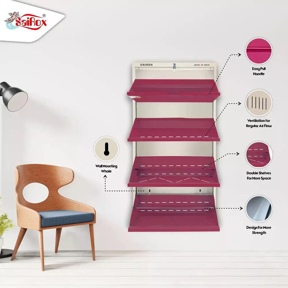sairox-shoe-rack-metal-maroon-4-shelves-4-ducts-29x85x56-inch-size-sxsr001