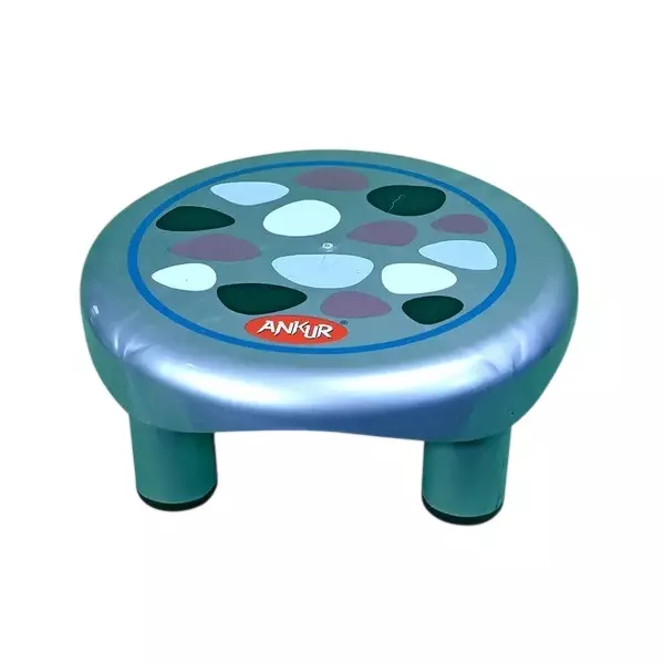 Ankur Relaxo Patla Decorative/Tint Stool High Grade Polypropylene Virgin Plastic Body and Blue Color for Homes, Shops & More, FG10064A07