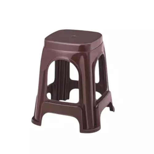 Maharaja Stackable Stool With Modern Design Brown Polypropylene for Home, School, Garden & Office, Jupiter_Brown-PK4 (Pack of 4 Pcs)